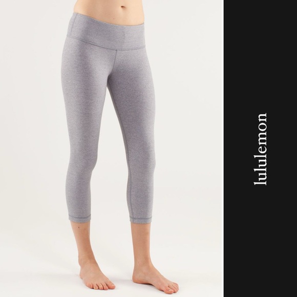 lululemon athletica Pants - Lululemon Wunder Under Crop in 
Heathered Fossil (Gray) 21” W6421S • 4